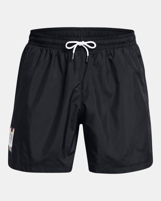 Men's UA Woven Volley Pride Shorts in Black image number 5